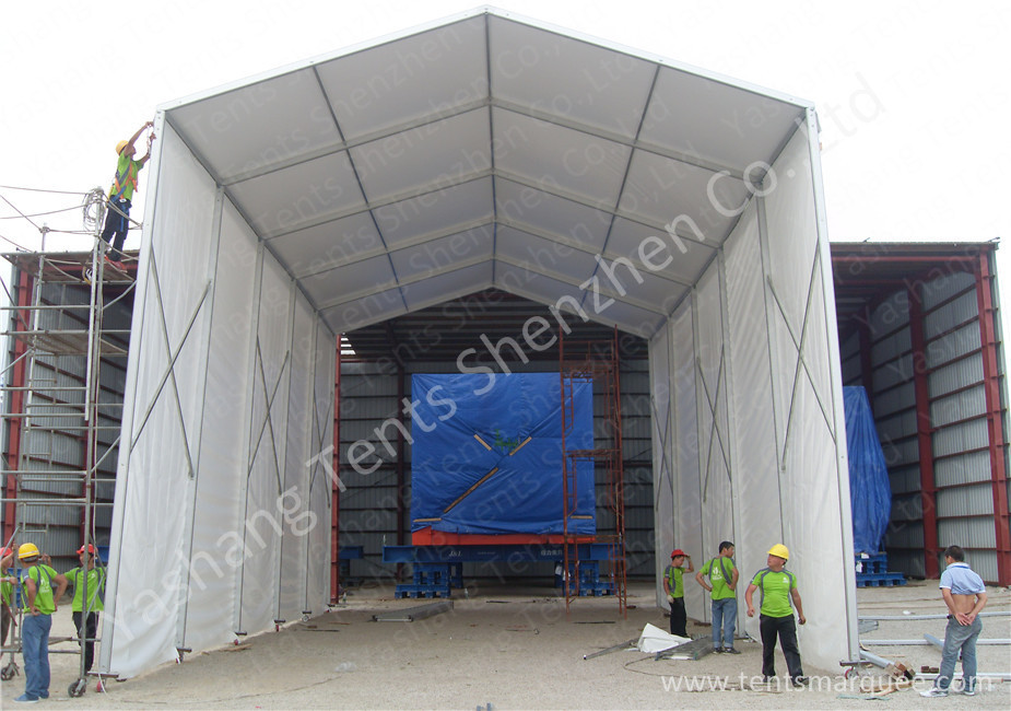 Large Workshop Custom Made Industrial Storage Tents White Pvc Fabric Cover